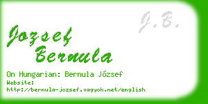 jozsef bernula business card