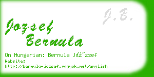 jozsef bernula business card